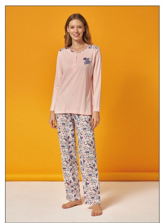 Over Sleep Uzun Kol Yazlık Kadın Pijama Takım