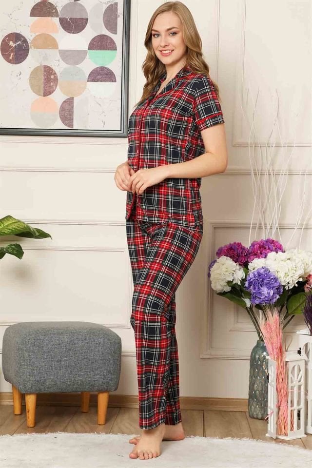 Alimer Kısa Kol Yazlık Kadın Pijama Takım