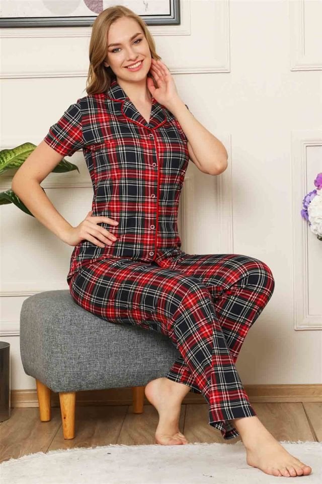 Alimer Kısa Kol Yazlık Kadın Pijama Takım