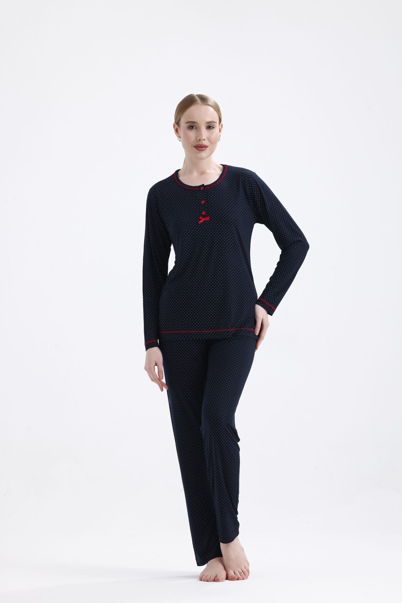 Angelina Uzun Kol Yazlık Kadın Pijama Takım