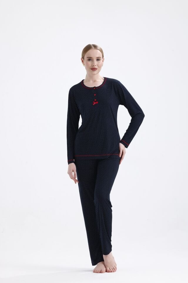 Angelina Uzun Kol Yazlık Kadın Pijama Takım