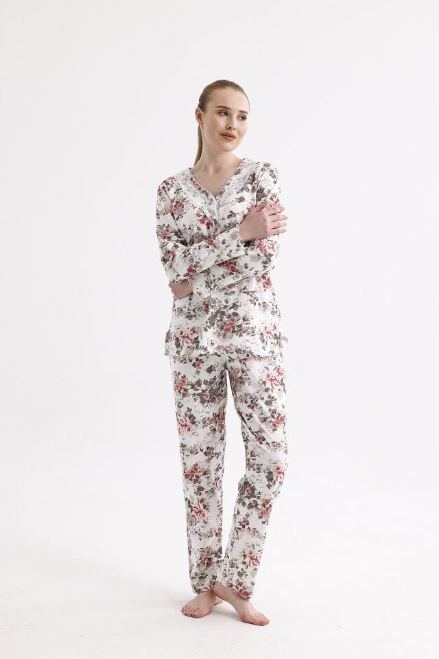 Angelina Uzun Kol Yazlık Kadın Pijama Takım