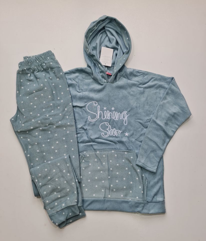 Senfoni Uzun Kol Kadın Parlak Havlu Pijama Takım