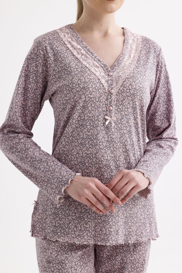 Angelina Uzun Kol Yazlık Kadın Pijama Takım