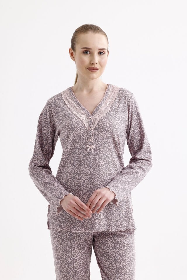 Angelina Uzun Kol Yazlık Kadın Pijama Takım
