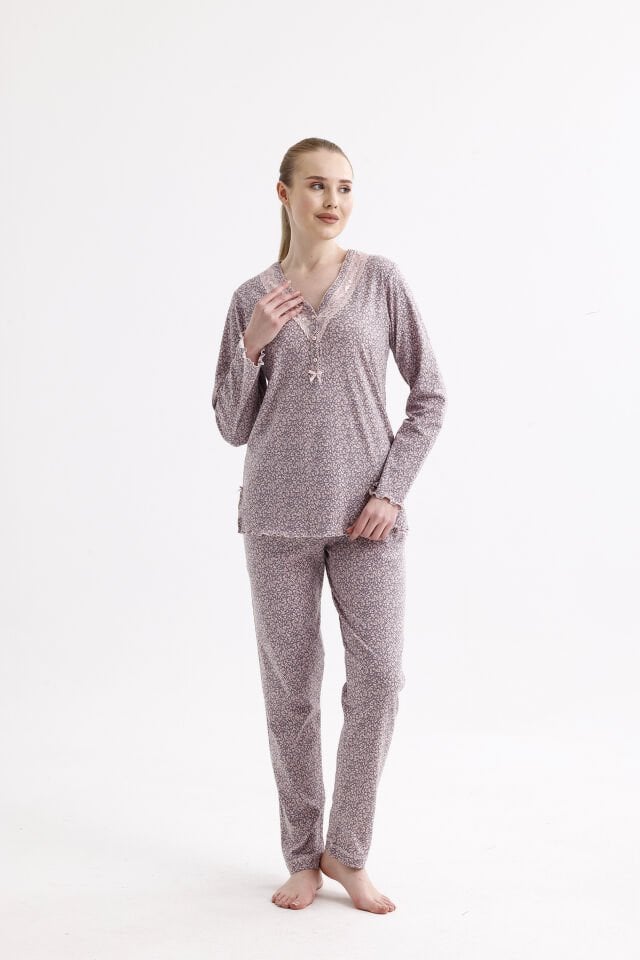Angelina Uzun Kol Yazlık Kadın Pijama Takım
