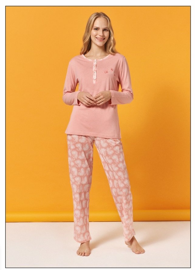 Over Sleep Uzun Kol Yazlık Kadın Pijama Takım