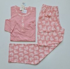 Over Sleep Uzun Kol Yazlık Kadın Pijama Takım