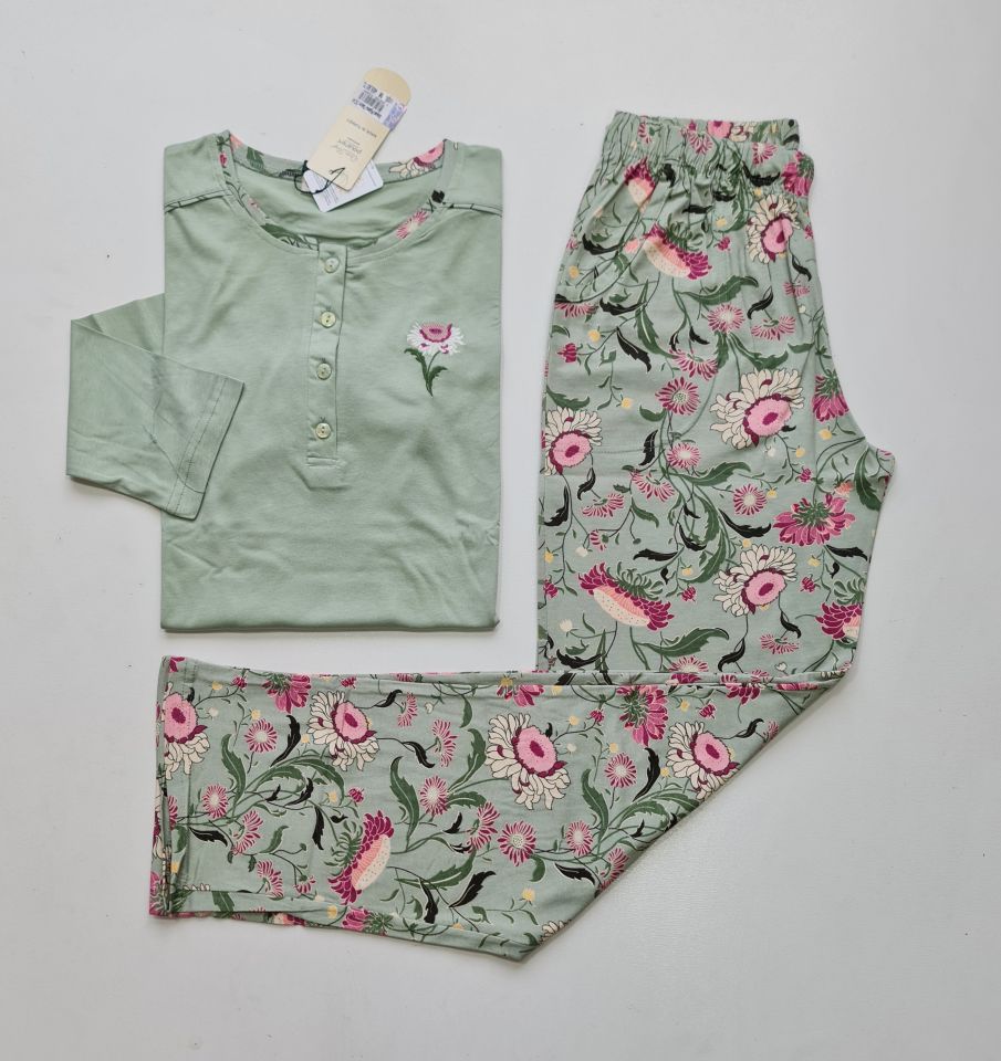 Over Sleep Uzun Kol Yazlık Kadın Pijama Takım