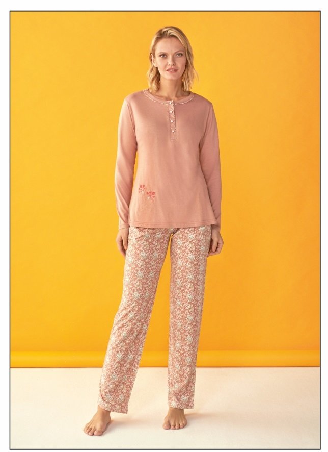 Over Sleep Uzun Kol Yazlık Kadın Pijama Takım