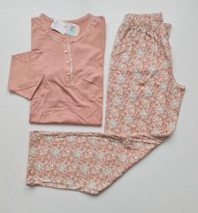 Over Sleep Uzun Kol Yazlık Kadın Pijama Takım