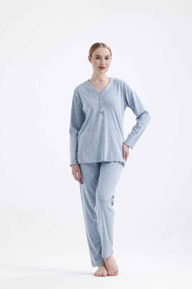 Angelina Uzun Kol Yazlık Kadın Pijama Takım