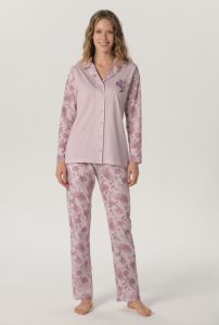 Pijadore Pembe Uzun Kol Yazlık Kadın Pijama Takım