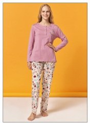 Over Sleep Uzun Kol Yazlık Kadın Pijama Takım