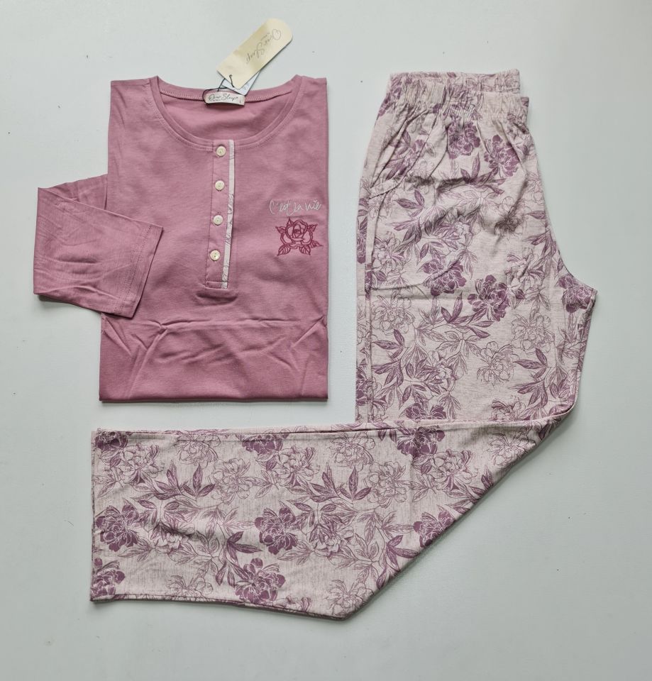 Over Sleep Uzun Kol Yazlık Kadın Pijama Takım
