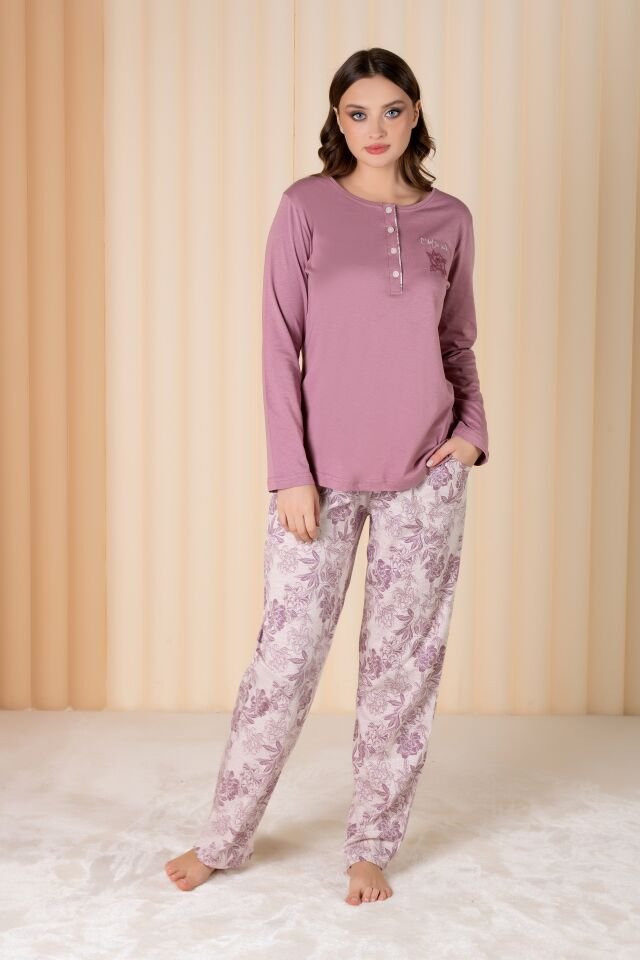 Over Sleep Uzun Kol Yazlık Kadın Pijama Takım