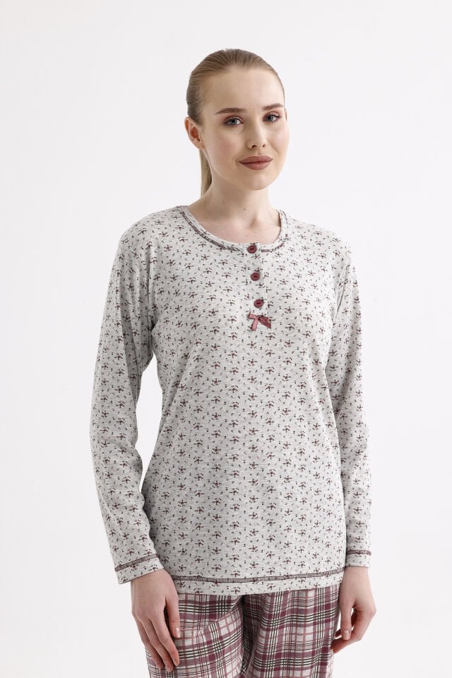 Angelina Uzun Kol Kışlık Kadın Pijama Takım