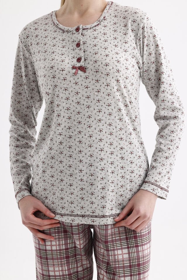 Angelina Uzun Kol Kışlık Kadın Pijama Takım