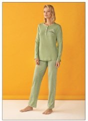 Over Sleep Uzun Kol Yazlık Kadın Pijama Takım