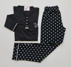 Pijamoni Uzun Kol Yazlık Kadın Pijama Takım