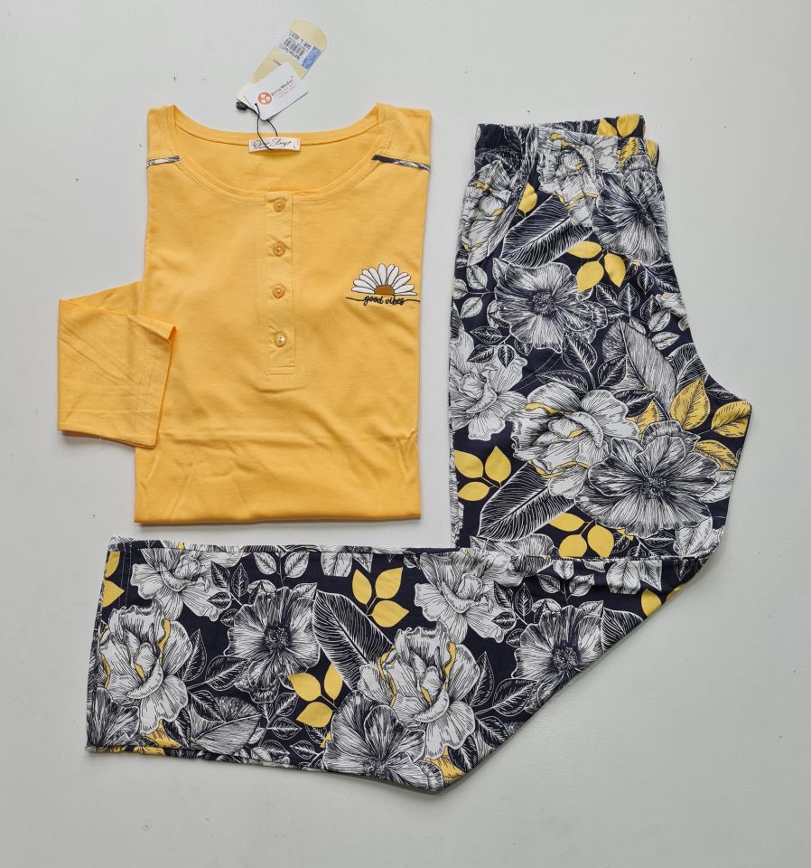 Over Sleep Uzun Kol Yazlık Kadın Pijama Takım