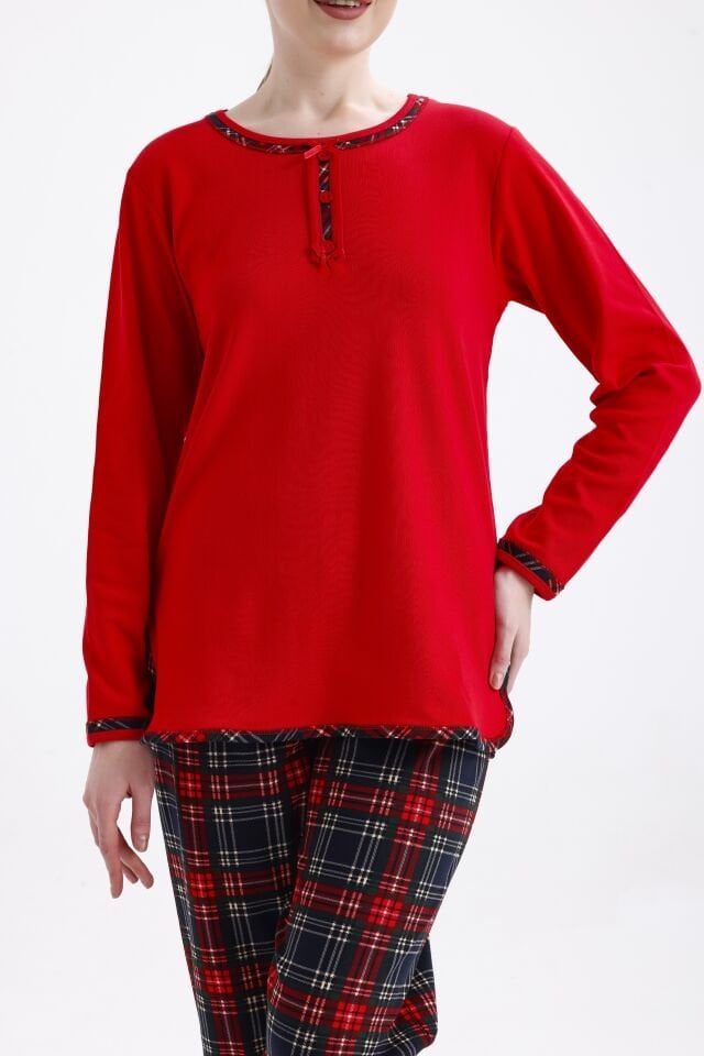 Angelina Uzun Kol Kışlık Kadın Pijama Takım