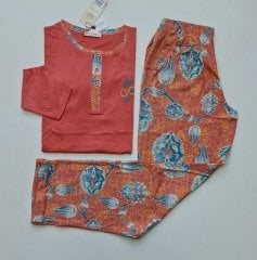 Over Sleep Uzun Kol Yazlık Kadın Pijama Takım