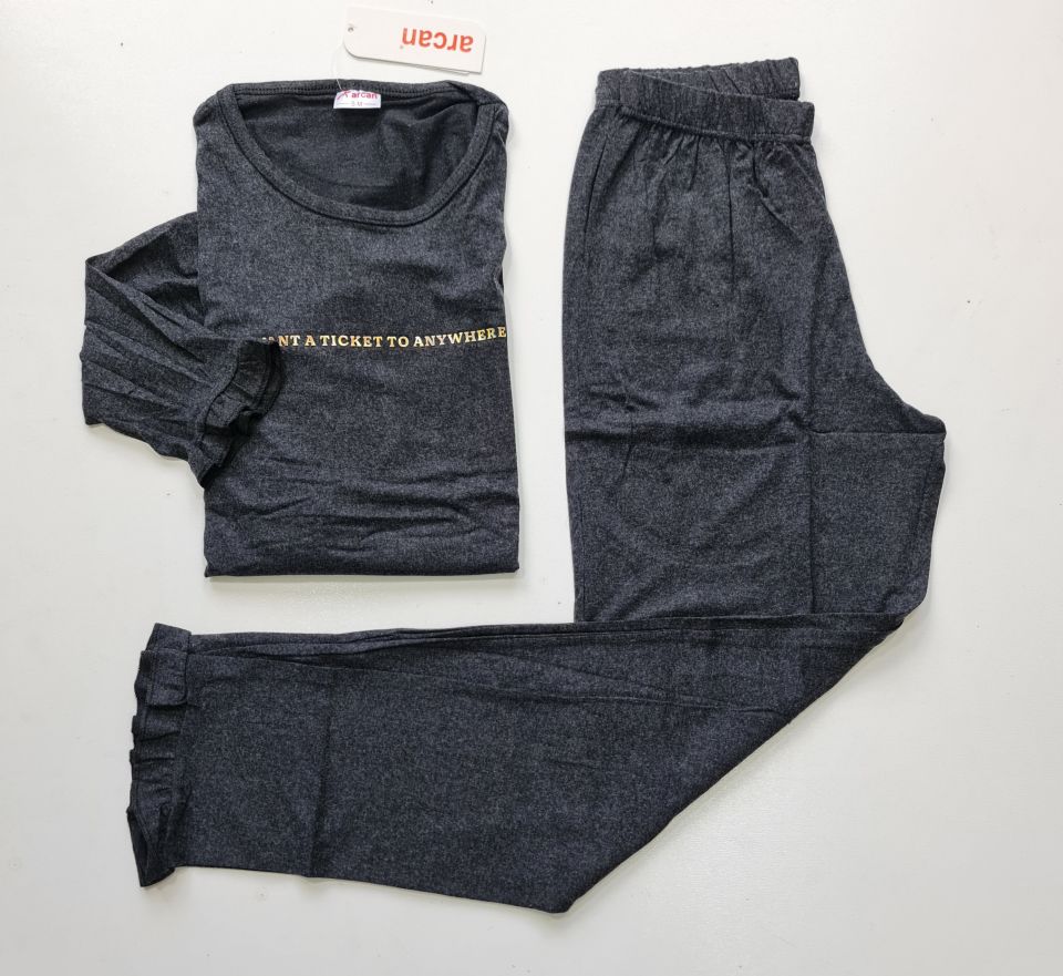 Arcan Kışlık Yün Viskon Kadın Füme Pijama Takım