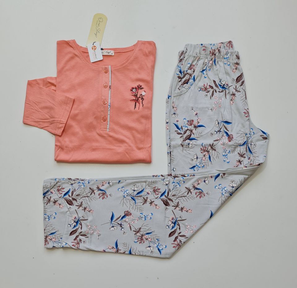 Over Sleep Uzun Kol Yazlık Kadın Pijama Takım