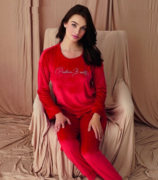 Pijamoni Kadın Kadife Pijama Takım