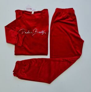 Pijamoni Kadın Kadife Pijama Takım