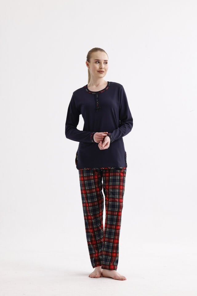 Angelina Uzun Kol Kışlık Kadın Pijama Takım