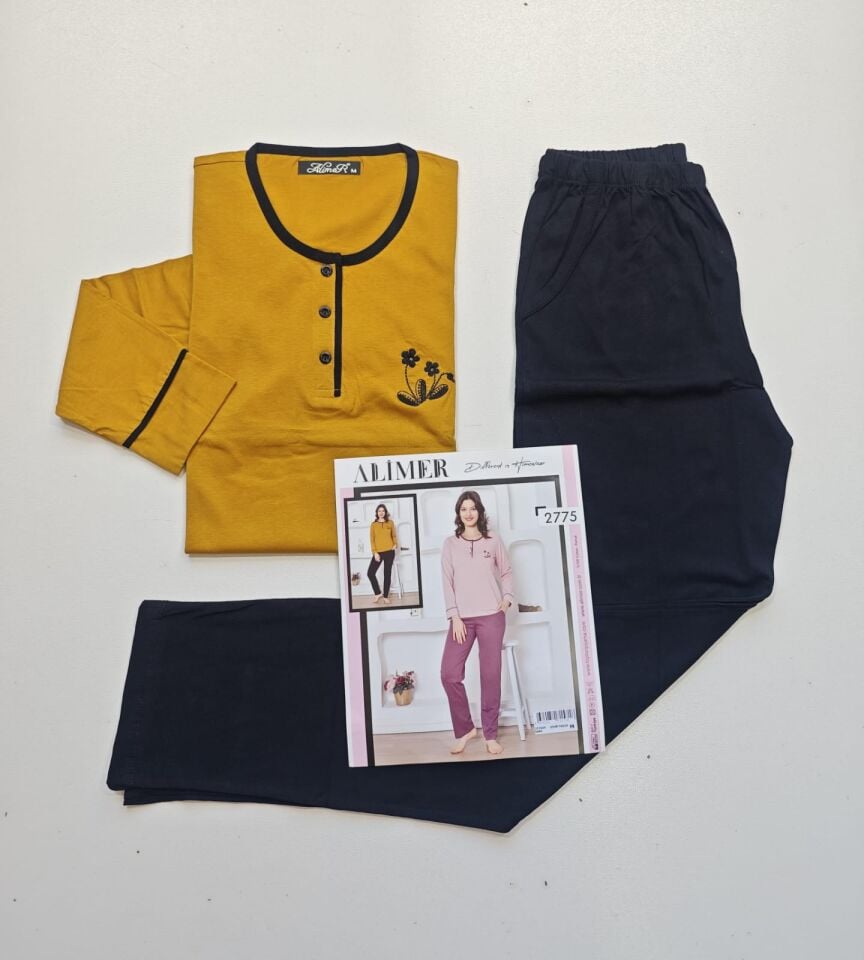 Alimer Uzun Kol Yazlık Kadın Pijama Takım