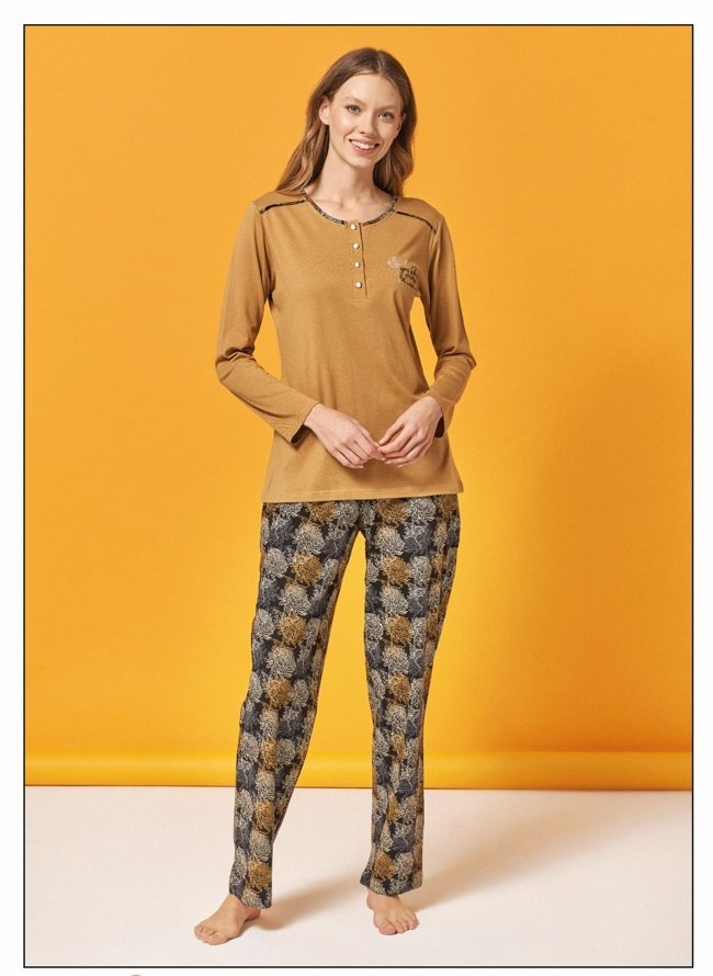 Over Sleep Uzun Kol Yazlık Kadın Pijama Takım