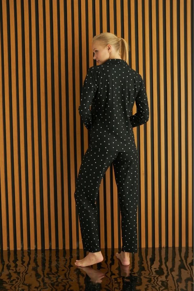 Pijamoni Uzun Kol Kışlık Süet Kadın Pijama Takım