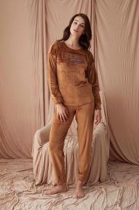 Pijamoni Kadın Kadife Pijama Takım
