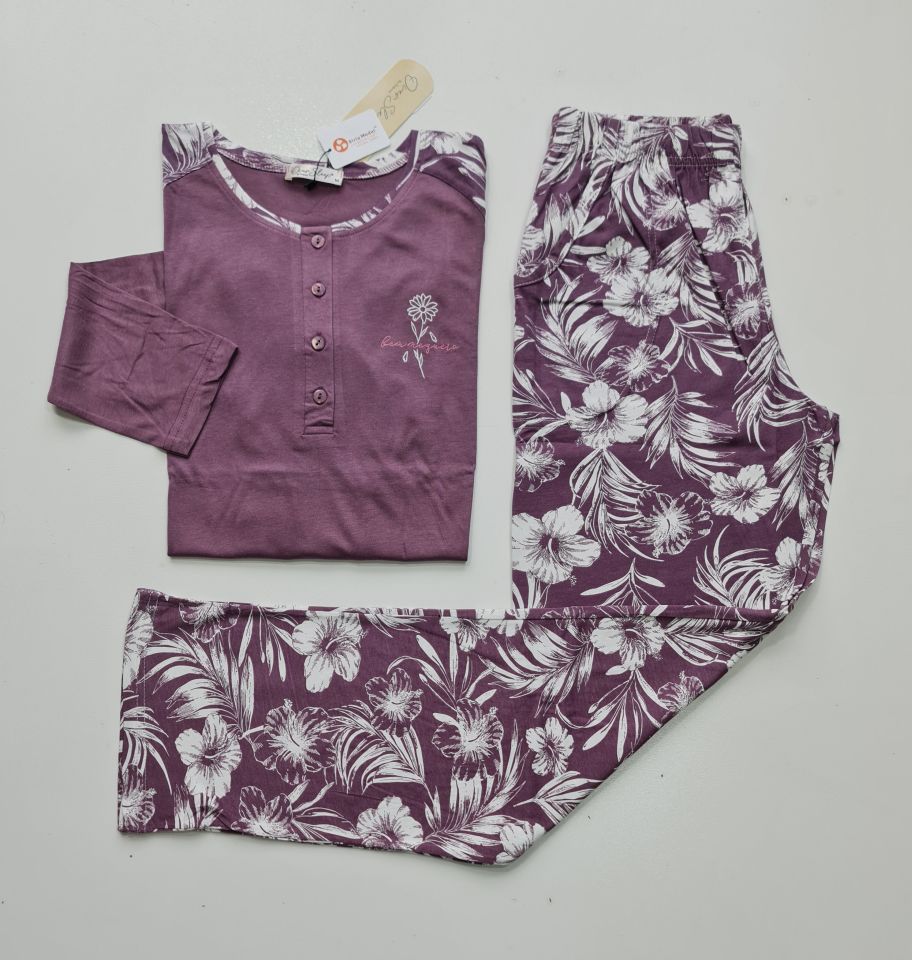 Over Sleep Uzun Kol Yazlık Kadın Pijama Takım
