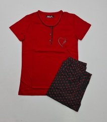 Alimer Kısa Kol Yazlık Kadın Pijama Takım