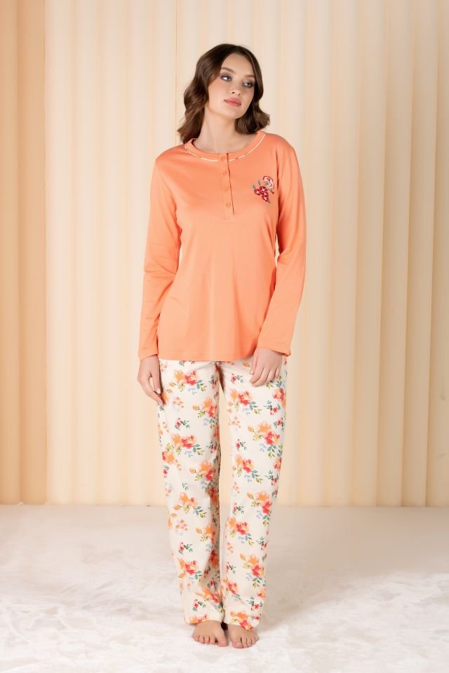 Over Sleep Uzun Kol Yazlık Kadın Pijama Takım