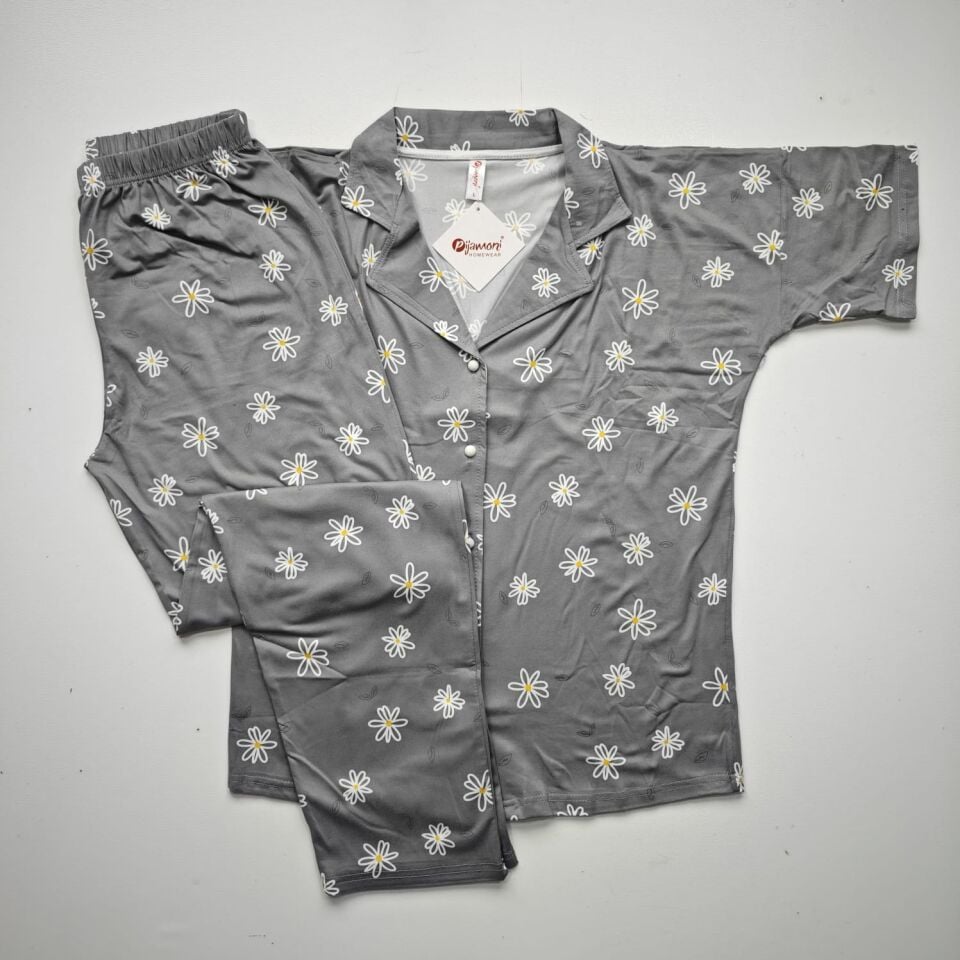 Pijamoni Kısa Kol Yazlık Kadın Pijama Takım