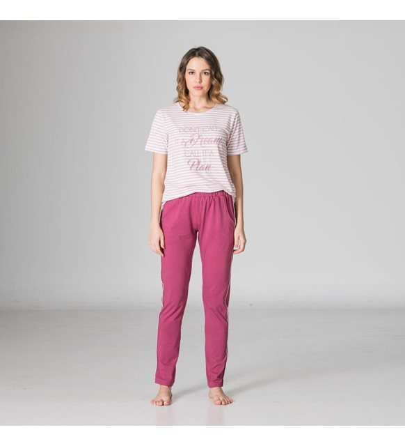 Poleren Yazlık Kısa Kol Kadın Pijama Takım