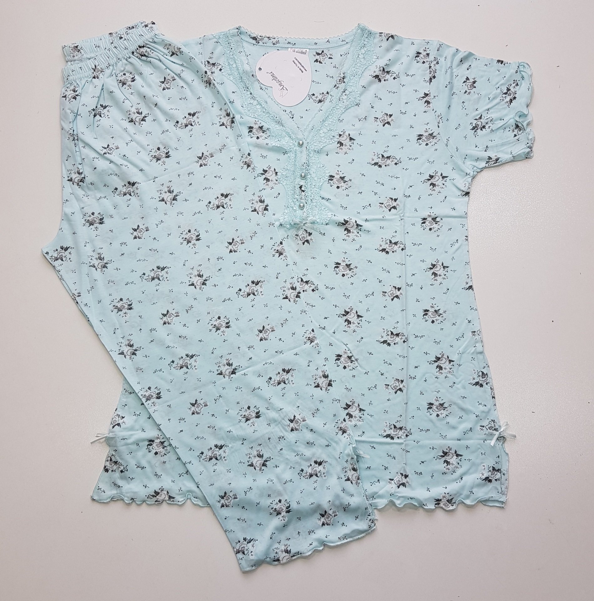 Angelina Kısa Kol Yazlık Kadın Kapri Pijama Takım