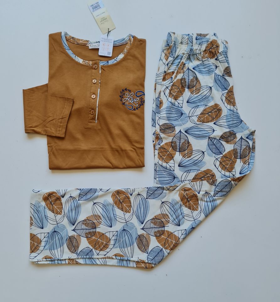 Over Sleep Uzun Kol Yazlık Kadın Pijama Takım