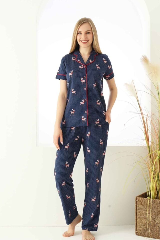Alimer Kısa Kol Yazlık Kadın Pijama Takım