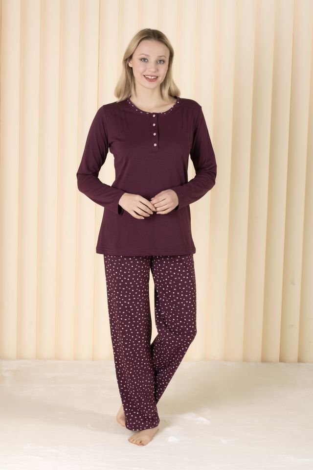 Over Sleep Uzun Kol Yazlık Kadın Pijama Takım