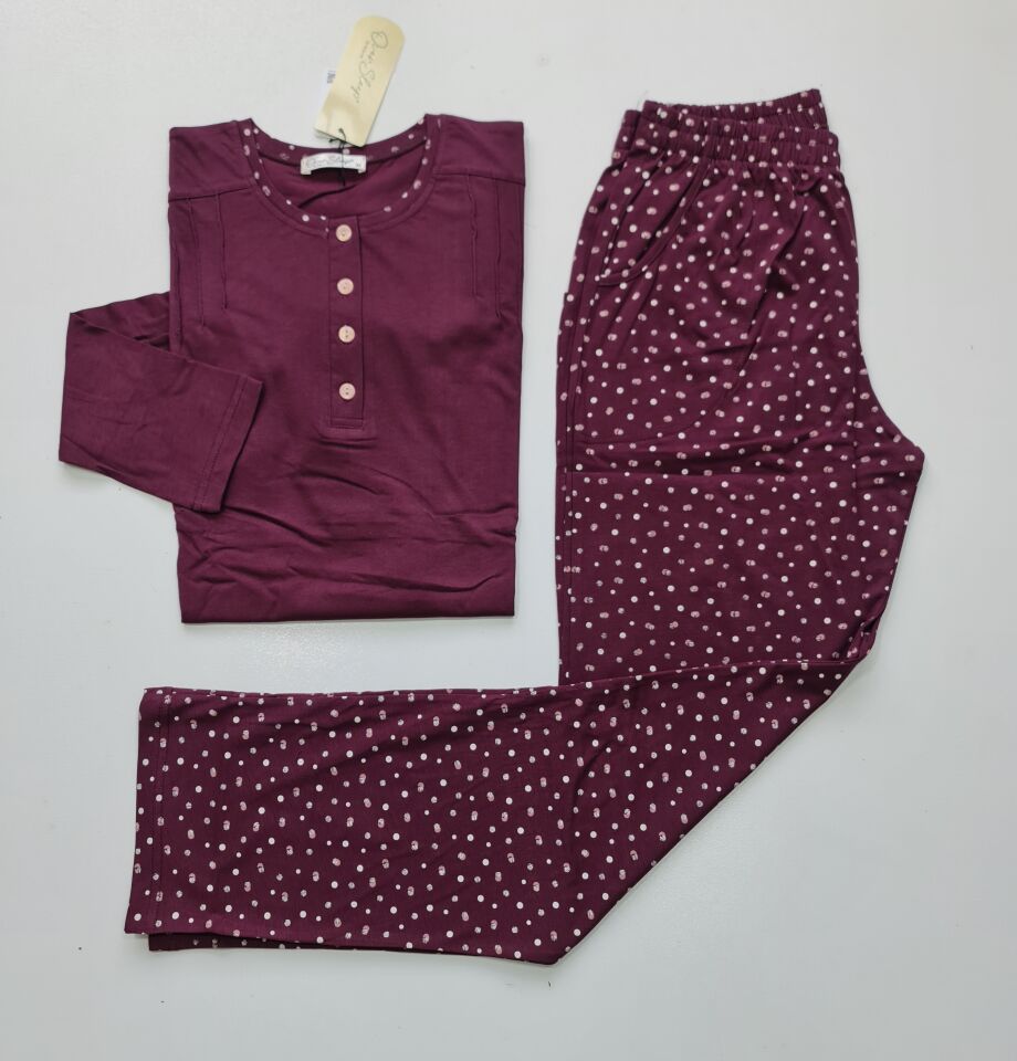 Over Sleep Uzun Kol Yazlık Kadın Pijama Takım