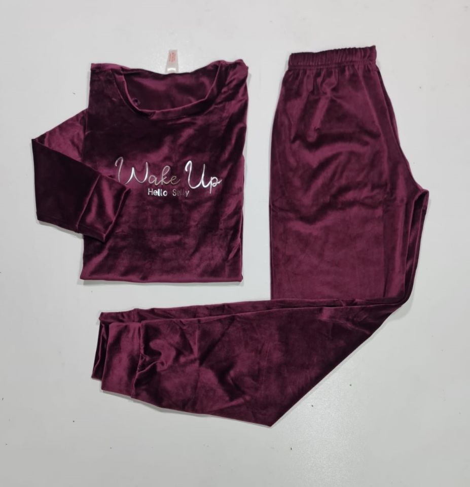 Pijamoni Kadın Kadife Pijama Takım